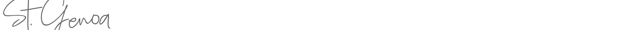 Sample characters St. Genoa Font